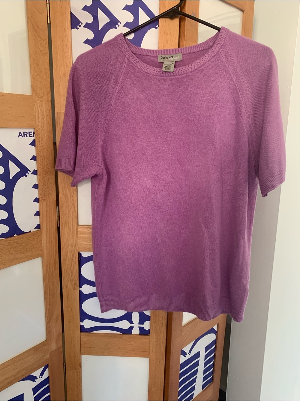 Lavender Short Sleeve Knit Top